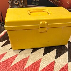 Yellow vintage sewing Storage Box